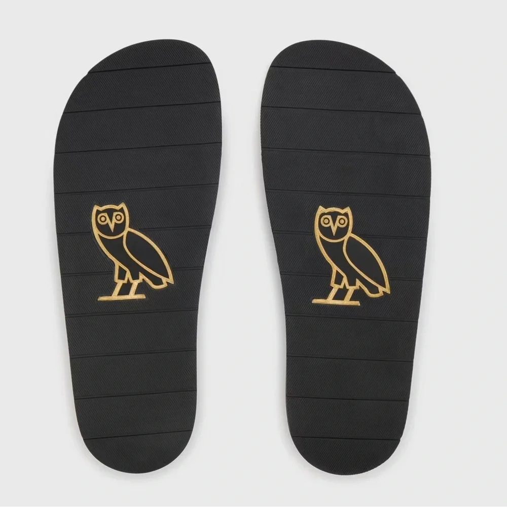 Unisex NIB Authentic OVO essentials🦉slides sandals. men’s size 7, women’s 9.5 - Picture 6 of 6